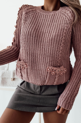 sweter-damski-rozowy-kwiaty3d