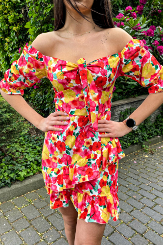 sukienka-hiszpanka-lato-falbanka-czerwono-zolta