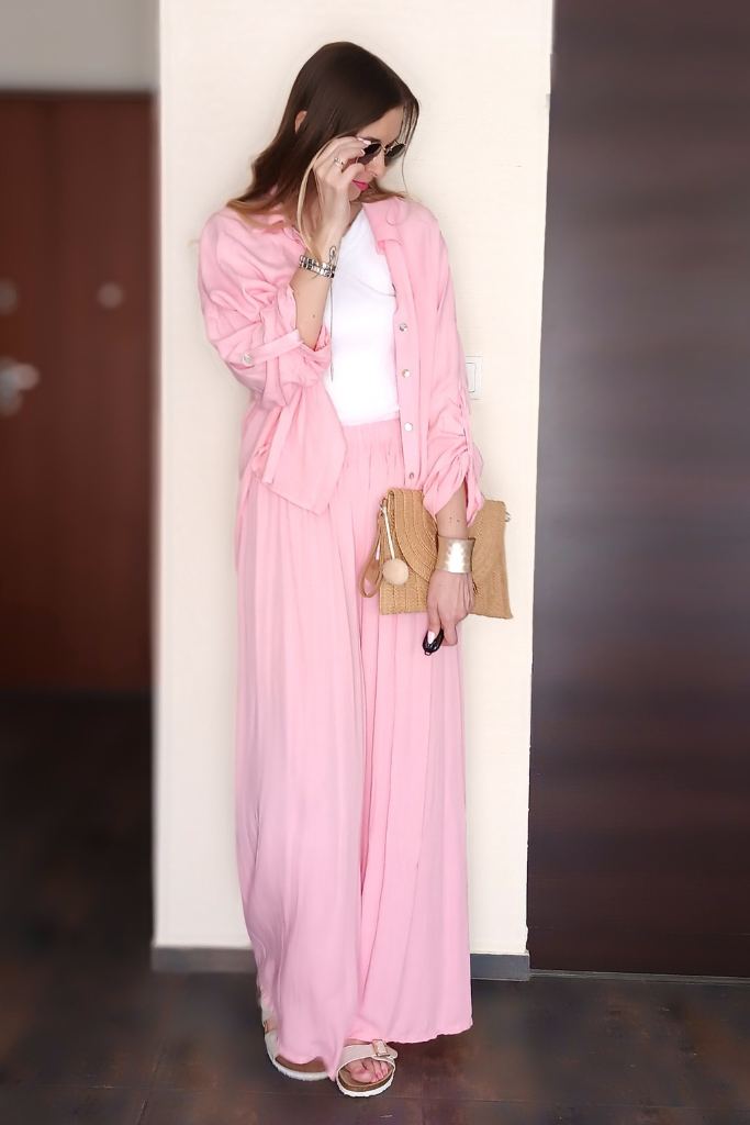 Spodnie-dlugie-wiskoza-rozszezana-nogawka-dla-wysokich-kobiet-rozowe-wiskozowy-komplet