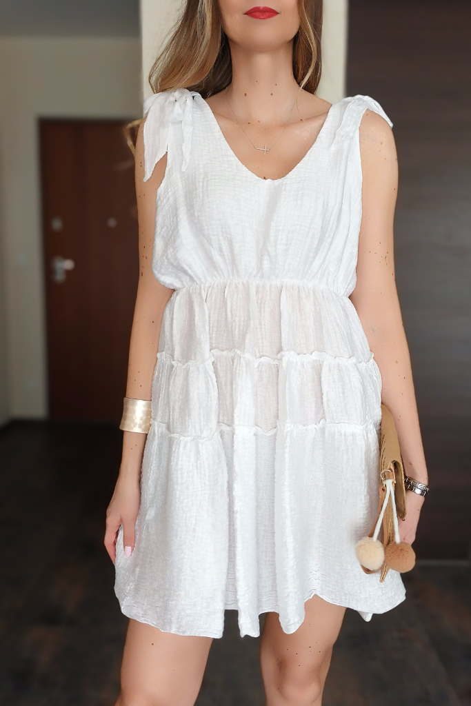 Sukienka-mini-biala-kokardki