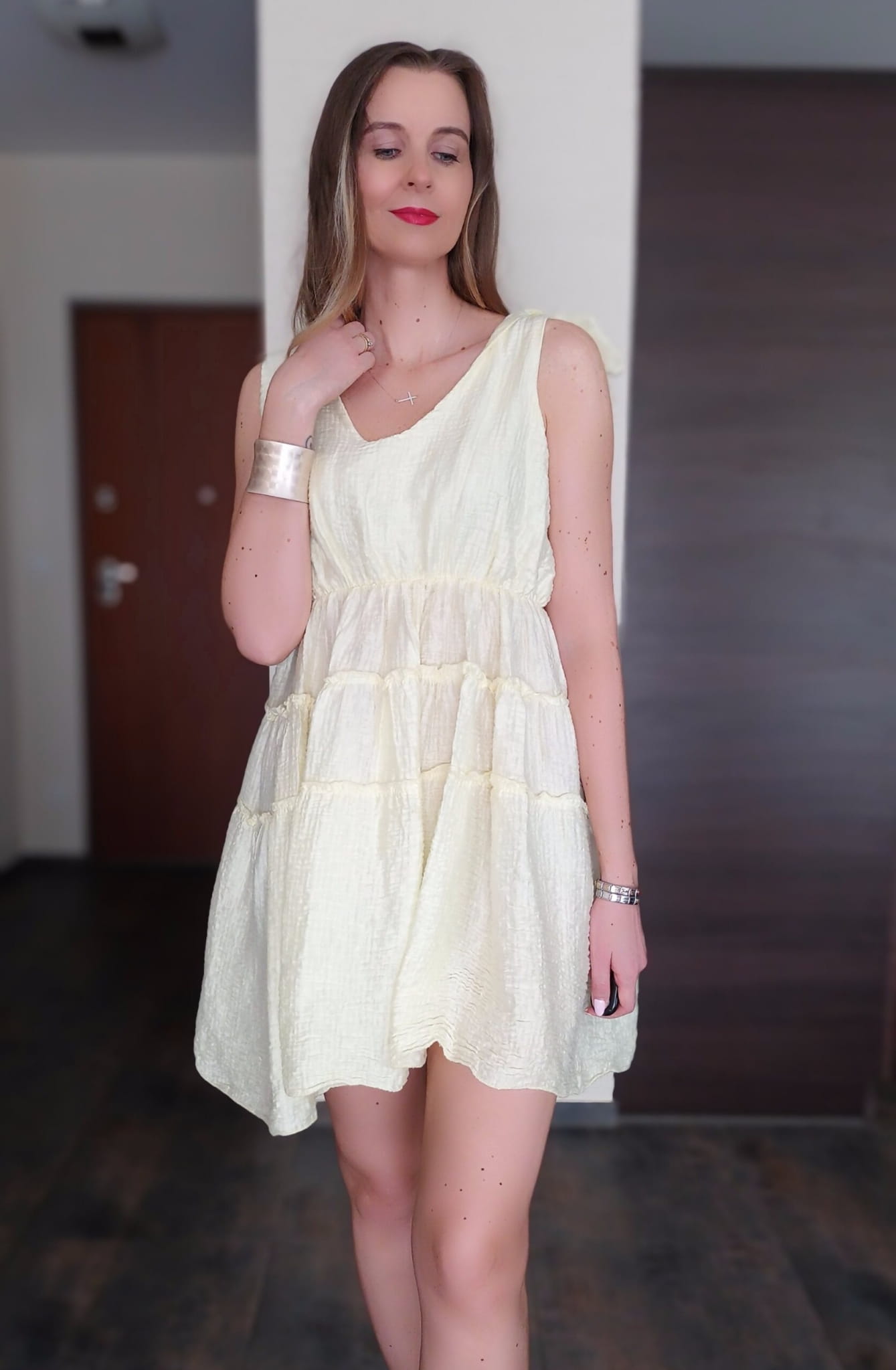 Sukienka-mini-zolty-masełkowy-kokardki (10)