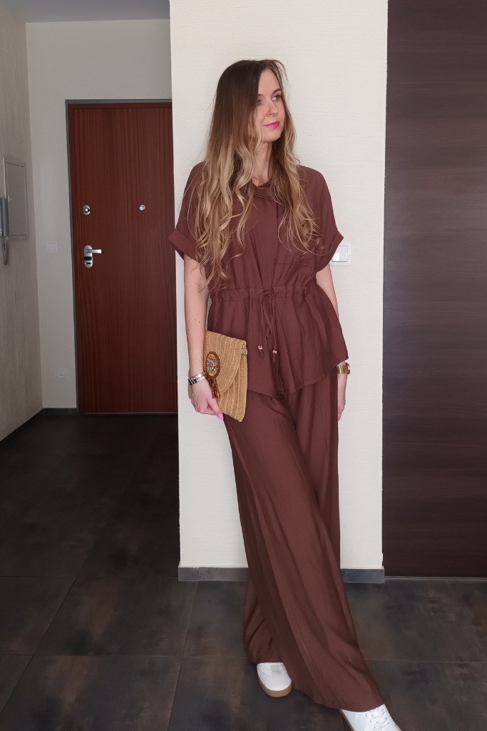 wiskozowy-komplet-czekoladowy-braz-koszula-spodnie-dla-wysokiej-kobiety